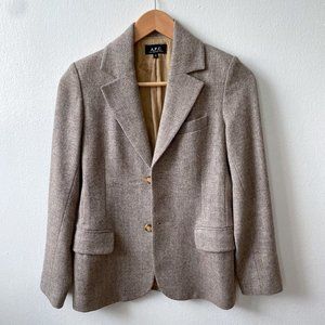 A.P.C. Wool Tweed Blazer in XS